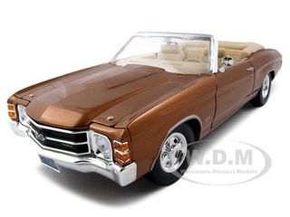 1971 Chevrolet Chevelle Ss 454 Convertible Brown 1/18 Diecast By Maisto