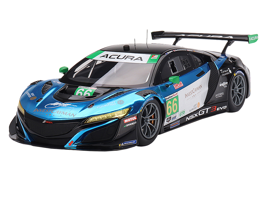 Acura NSX GT3 EVO22 #66 Till Bechtolsheimer - Mario Farnbacher - Marc Miller - Kyffin Simpson Gradient Racing IMSA GTD 24 Hours of Daytona (2022) 1/18 Model Car by Top Speed