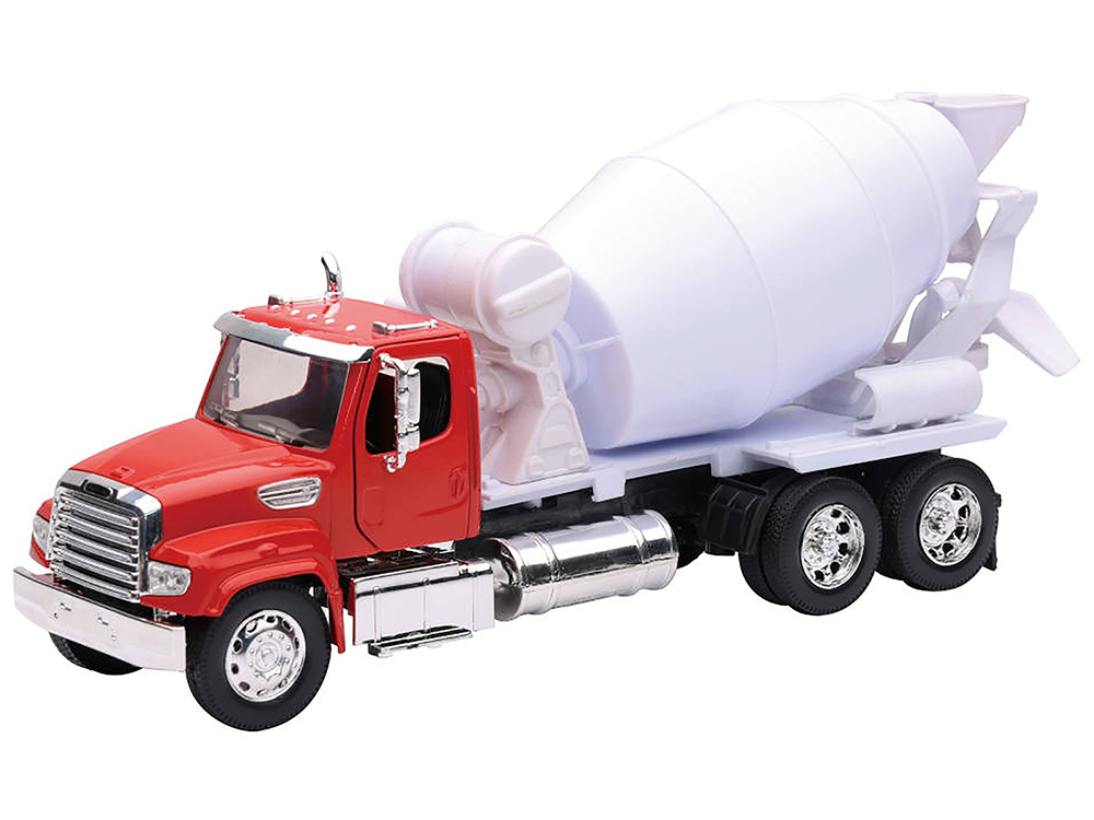 Freightliner 114SD Cement Mixer Red and White "Long Haul Truckers" Series 1/32 Diecast Model by New Ray