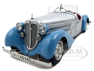 1935 Audi 225 Front Roadster 1 Of 4000 Produced Silver/blue 1/18 Diecast Model Car By Cmc