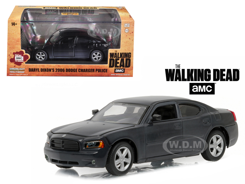 Daryl Dixons 2006 Dodge Charger Police "the Walking Dead" Tv Series (2010-current) 1/43 Diecast Model Car By Greenlight