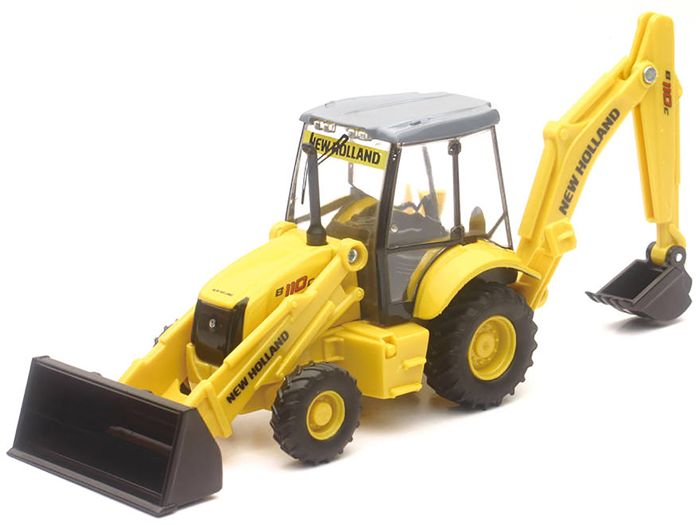 New Holland B110C Backhoe Loader Yellow Diecast Model by New Ray