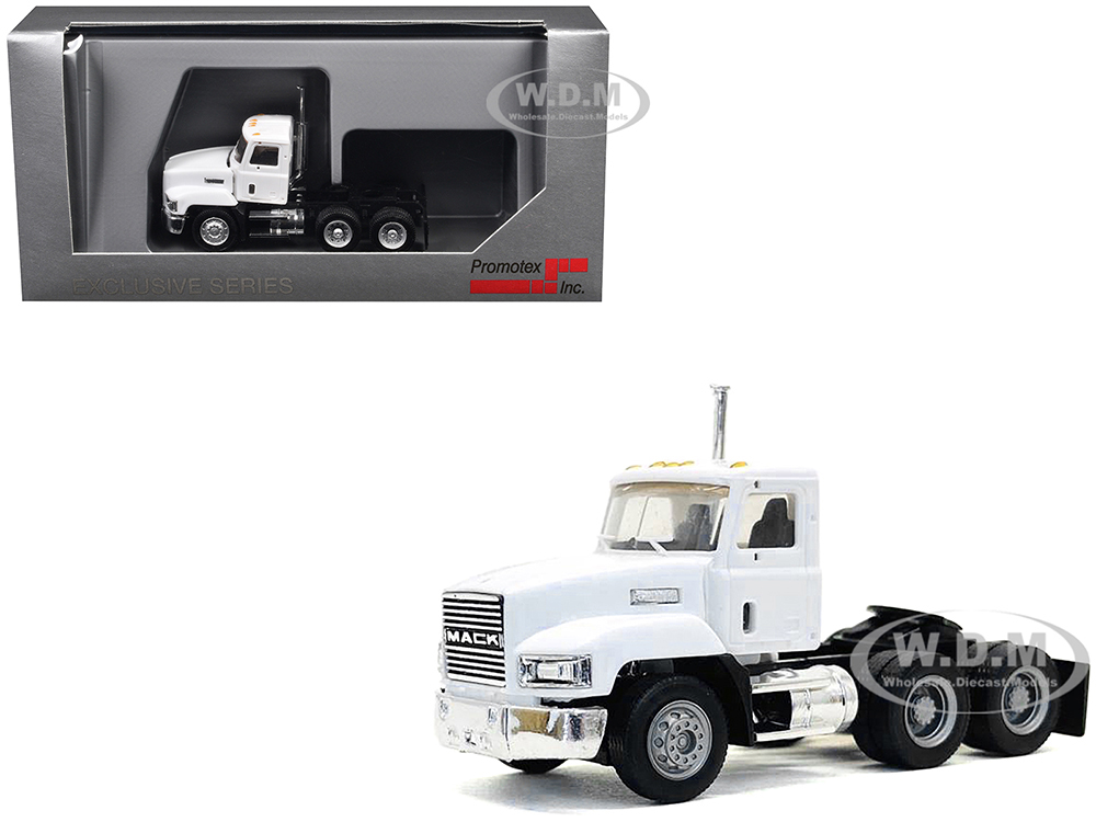 Mack 603 Short Day Cab White 1/87 (HO) Plastic Model Car by Promotex