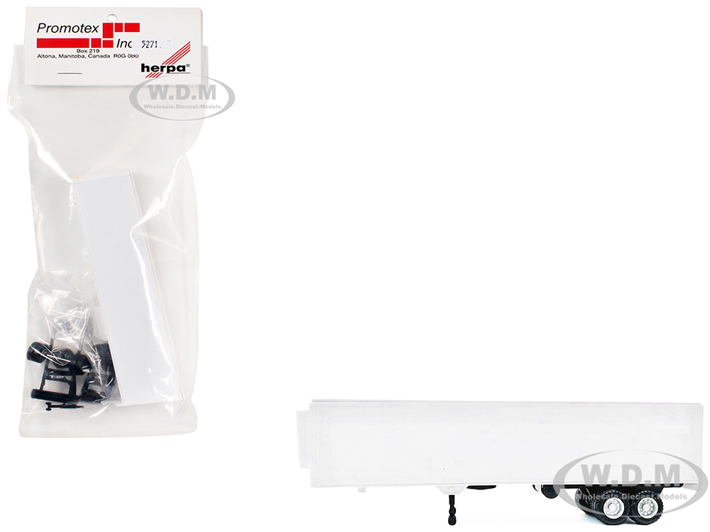 40ft Refrigerated (Reefer) Trailer White 1/87 (HO) Plastic Model by Promotex