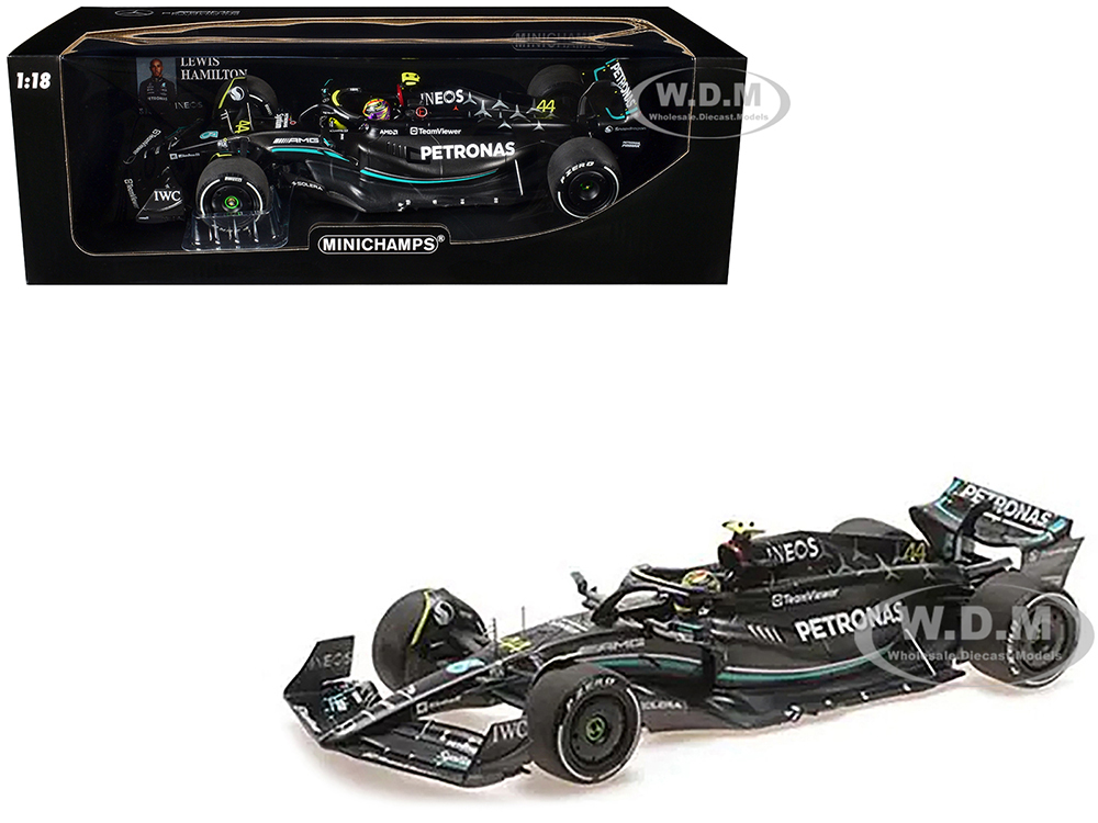 Mercedes-AMG F1 W14 E Performance #44 Lewis Hamilton Petronas Formula One F1 Bahrain GP (2023) with Driver Limited Edition to 540 pieces Worldwide 1/18 Diecast Model Car by Minichamps