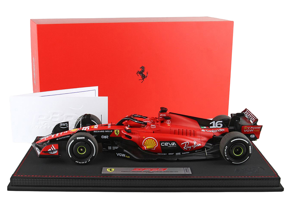 Ferrari SF-23 #16 Charles Leclerc Formula One F1 Singapore GP (2023) Limited Edition to 60 pieces Worldwide 1/18 Diecast Model Car by BBR