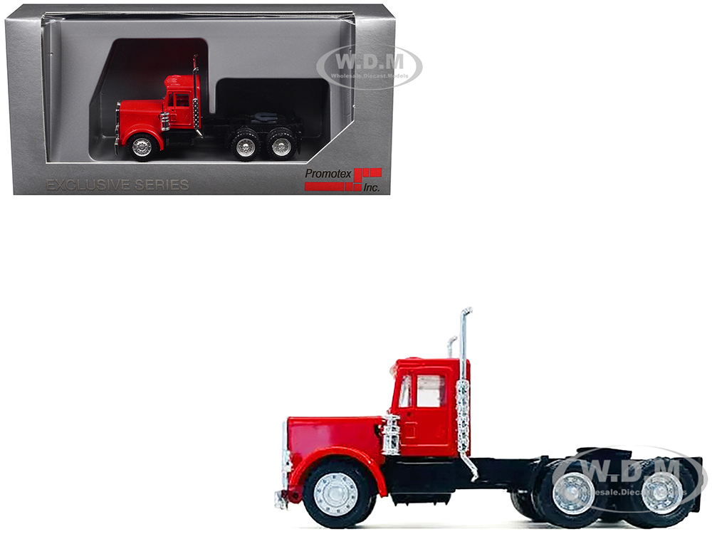 Peterbilt Short Day Cab Red 1/87 (HO) Plastic Model Car by Promotex