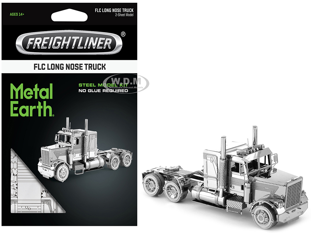 Model Kit Freightliner FLC Long Nose Truck (Challenging Difficulty) Steel Model by Metal Earth