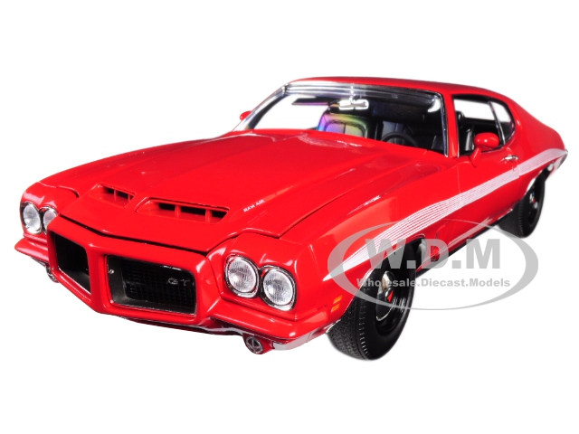 1972 Pontiac Lemans Gto Cardinal Red With White Stripes Limited Edition To 384 Pieces Worldwide 1/18 Diecast Model Car By Acme