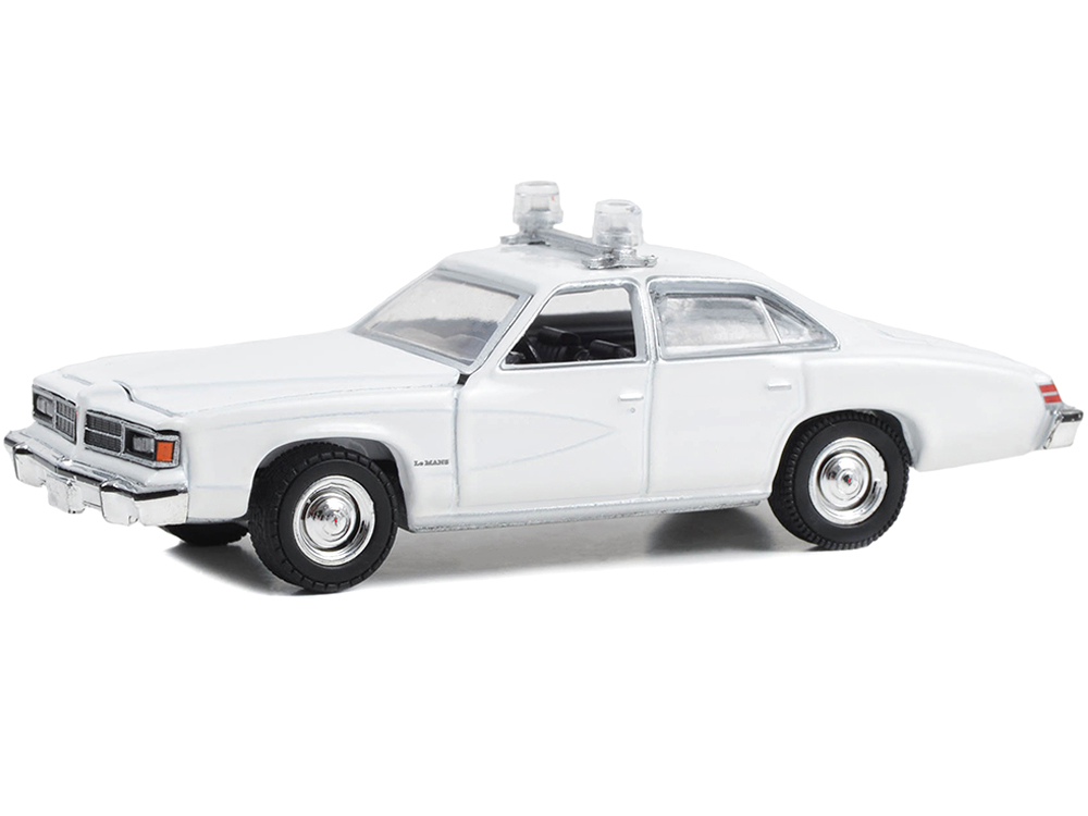 1976-1977 Pontiac LeMans Enforcer White Hot Pursuit Hobby Exclusive Series 1/64 Diecast Model Car by Greenlight