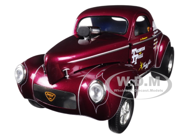 1941 Gasser Jr. Thompson And Poole Burgundy Limited Edition To 600 Pieces Worldwide 1/18 Diecast Model Car By Acme