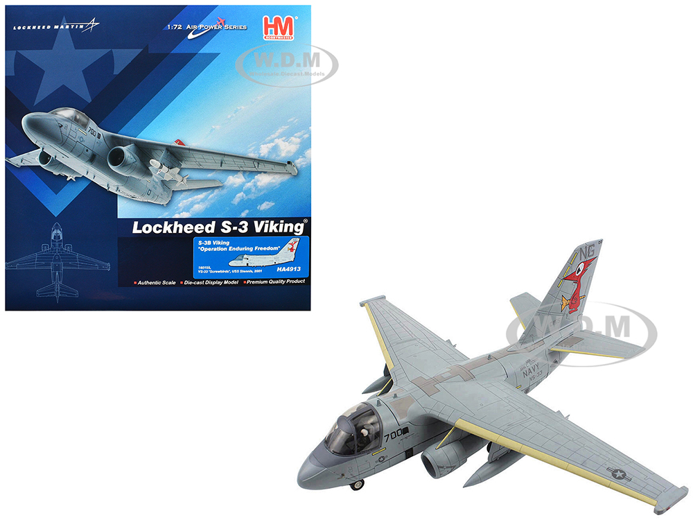 Lockheed S-3B Viking Aircraft Operation Enduring Freedom VS-33 Screwbirds USS Stennis (2001) United States Navy Air Power Series 1/72 Diecast Model by Hobby Master