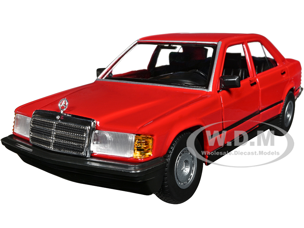 Mercedes-Benz 190 E 2.6 Red 1/24 Diecast Model Car by Bburago