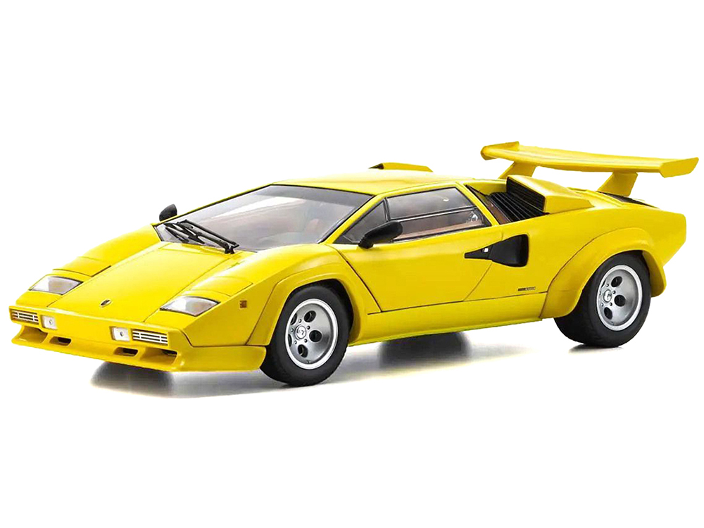 Lamborghini Countach LP 5000 Quattrovalvole Yellow 1/18 Diecast Model Car by Kyosho