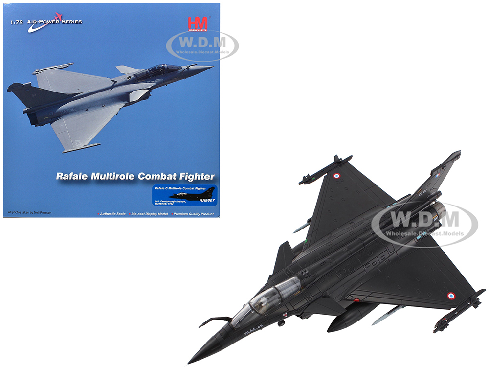 Dassault Rafale C Fighter Aircraft C01 Farnborough Airshow (1992) Armee De LAir (French Air Force) Air Power Series 1/72 Diecast Model By Hobby M