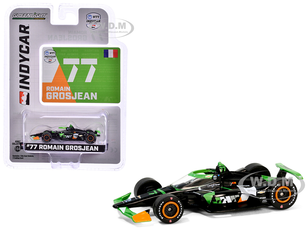 Dallara IndyCar #77 Romain Grosjean DNS Filter Juncos Hollinger Racing NTT IndyCar Series (2024) 1/64 Diecast Model Car by Greenlight