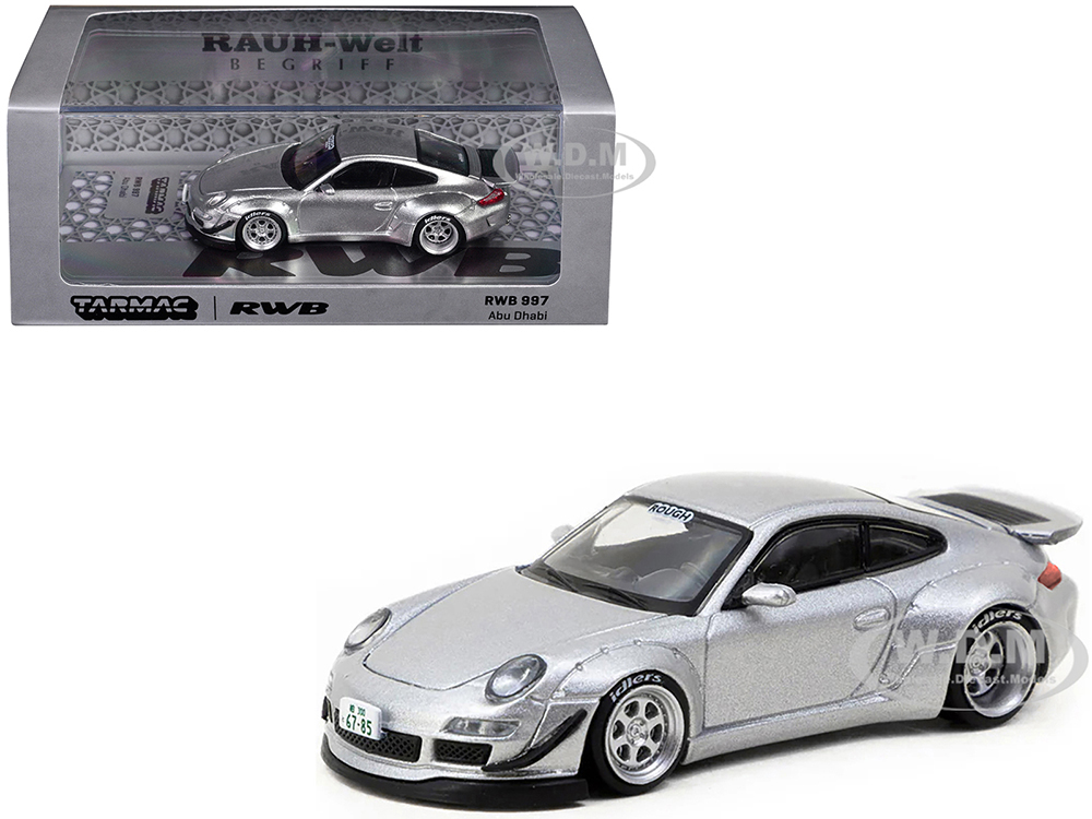 RWB 997 Abu Dhabi Silver Metallic Rough World Hobby64 Series 1/64 Diecast Model Car by Tarmac Works