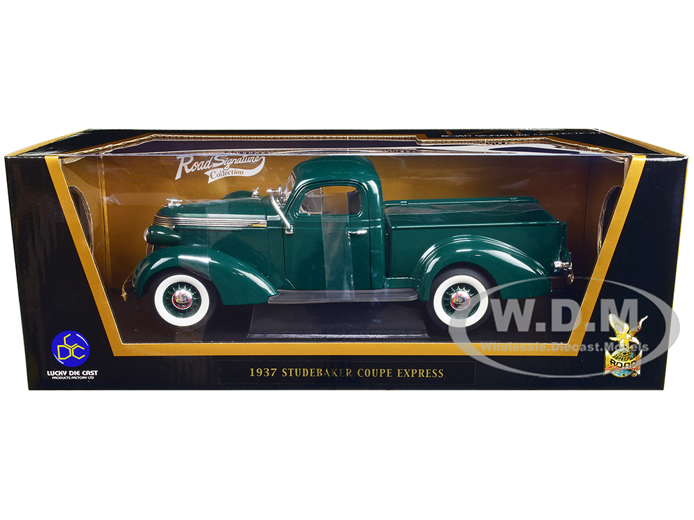 1937 Studebaker Express Pickup Truck Green 1/18 Diecast Model Car by Road Signature