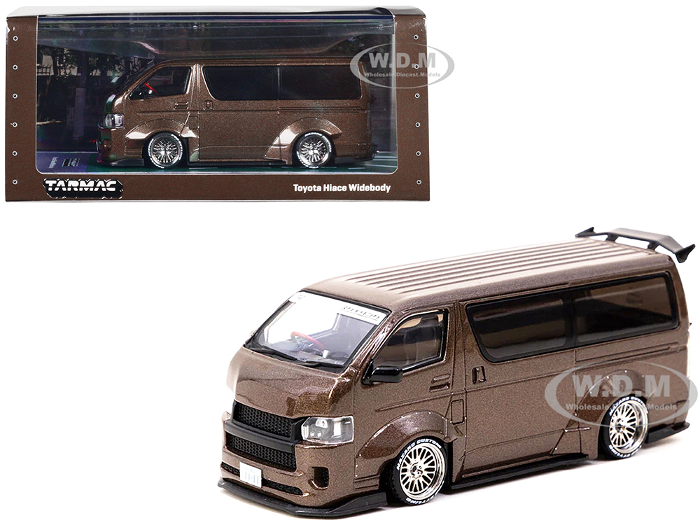 Toyota Hiace Widebody Van RHD (Right Hand Drive) Brown Metallic Hobby43 Series 1/43 Diecast Model Car by Tarmac Works