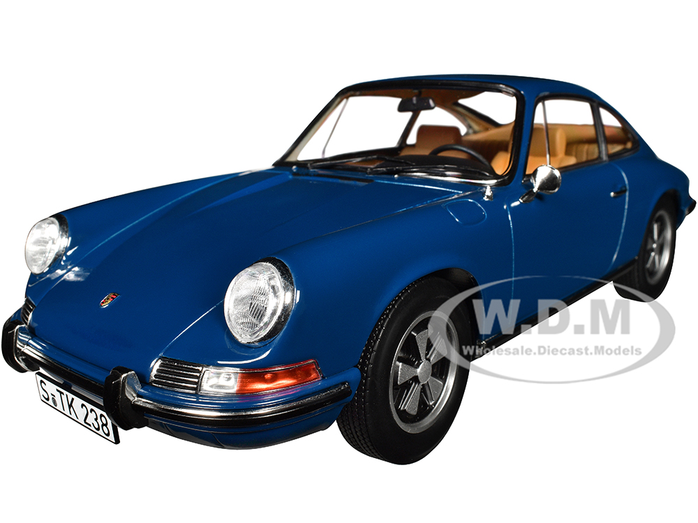 1969 Porsche 911 S Blue 1/18 Diecast Model Car by Norev