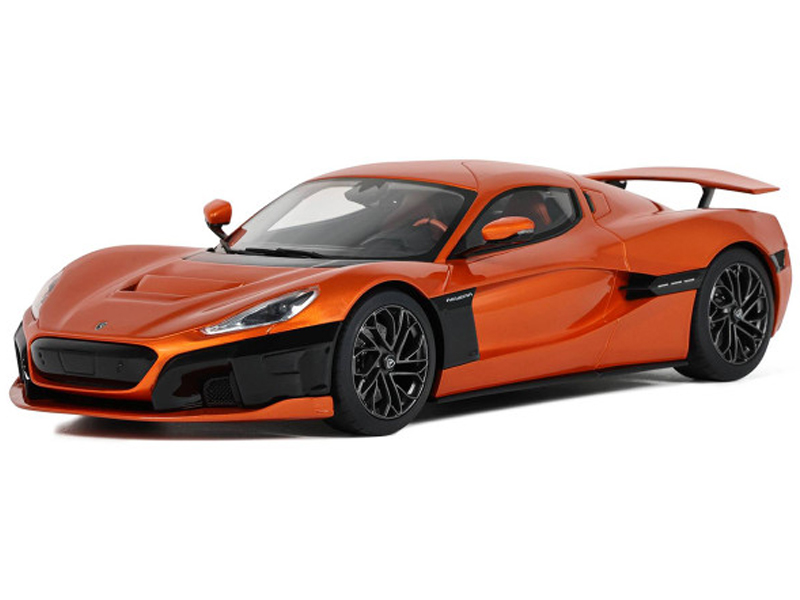 2021 Rimac Nevera Orange Metallic 1/18 Model Car by GT Spirit