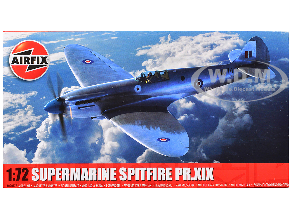 Level 1 Model Kit Supermarine Spitfire PR.XIX Fighter Aircraft 1/72 Plastic Model Kit By Airfix