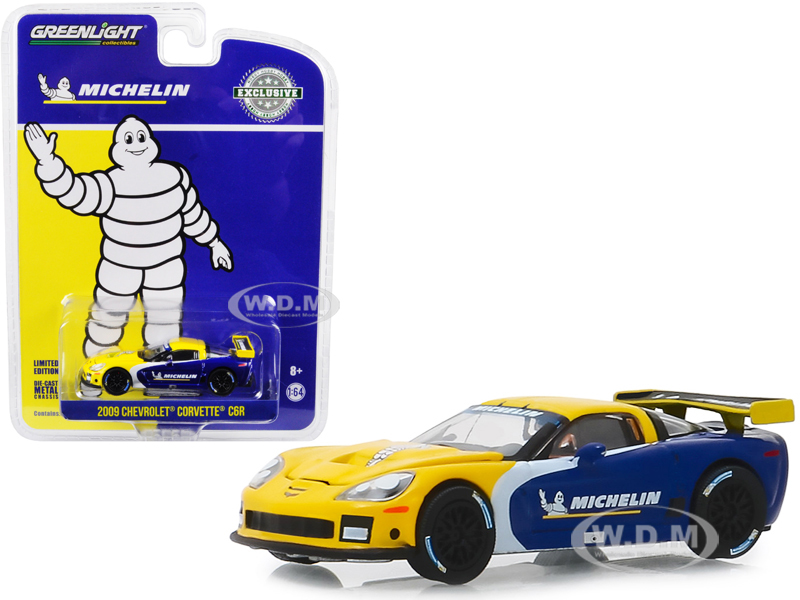 2009 Chevrolet Corvette C6r "michelin Tires" "hobby Exclusive" 1/64 Diecast Model Car By Greenlight