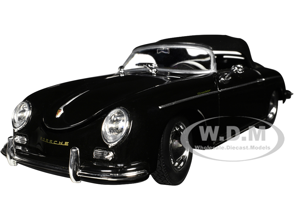 Porsche 356A Speedster Soft Top Black "NEX Models" Series 1/24 Diecast Model Car by Welly