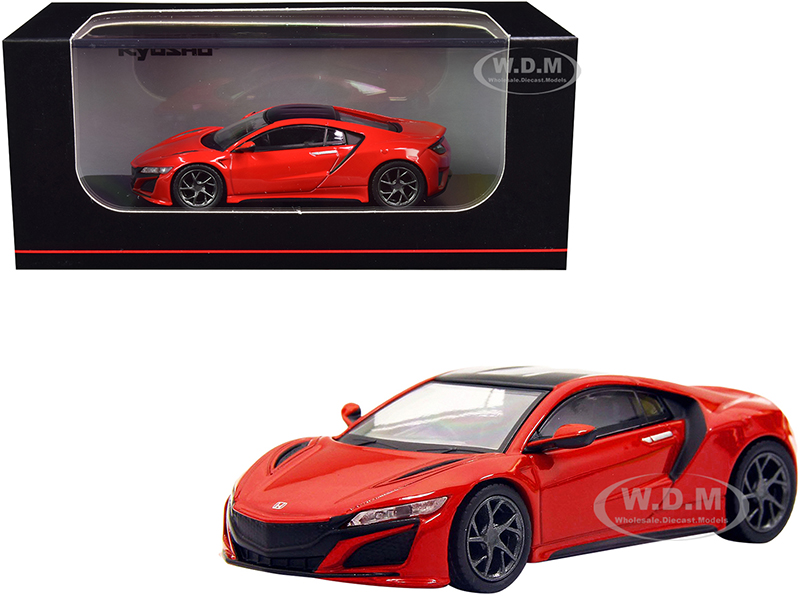 Honda NSX RHD (Right Hand Drive) Red with Black Top 1/64 Diecast Model Car by Kyosho