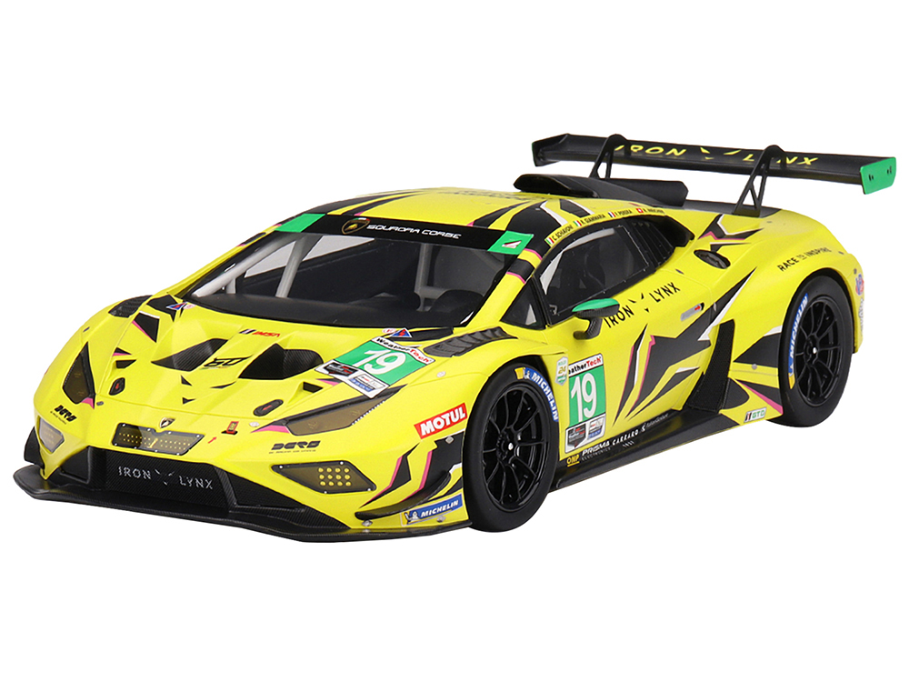 Lamborghini Huracan GT3 EVO2 #19 Raffaele Giammaria - Rolf Ineichen - Franck Perera - Claudio Schiavoni Iron Lynx IMSA GTD 24 Hours of Daytona (2023) 1/18 Model Car by Top Speed