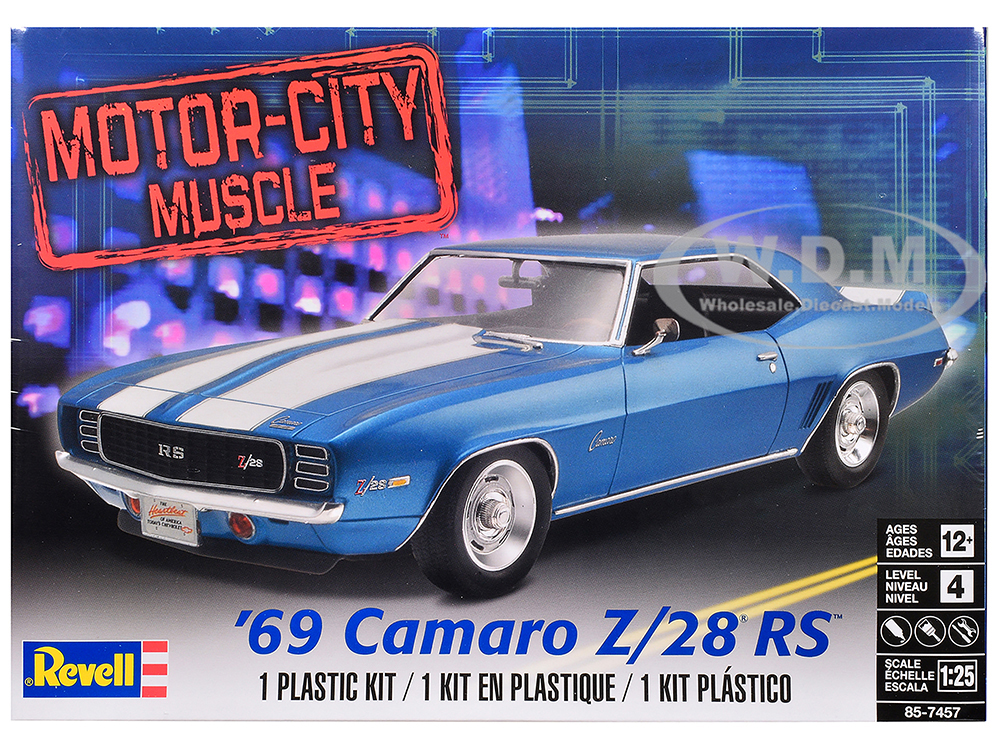 Level 4 Model Kit 1969 Chevrolet Camaro Z/28 RS Motor-City Muscle 1/25 Scale Model by Revell