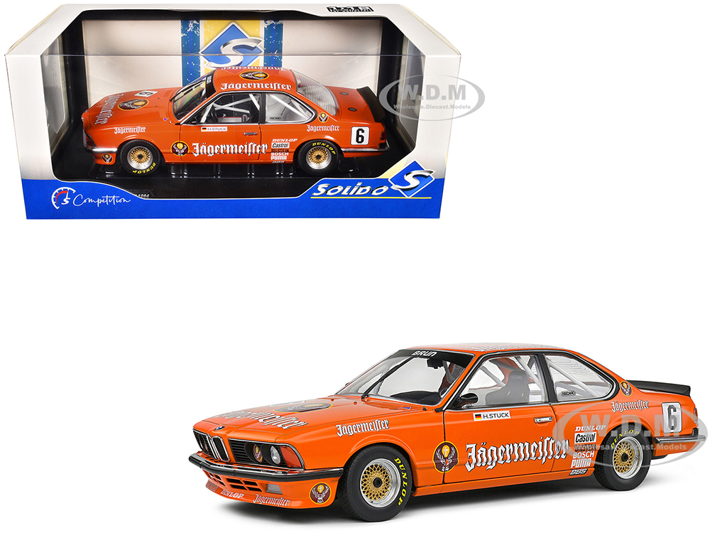 BMW 635 CSI (E24) #6 Hans-Joachim Stuck Jagermeister European Touring Car Championship (1984) Competition Series 1/18 Diecast Model Car by Solido