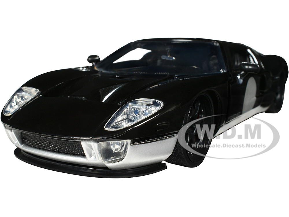 2005 Ford GT Black and Silver Bigtime Muscle Series 1/24 Diecast Model Car by Jada