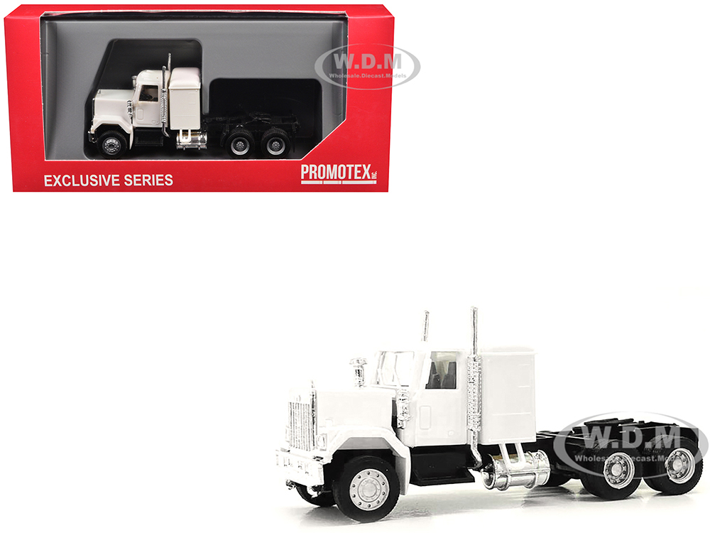 GMC Sleeper Cab White 1/87 (HO) Plastic Model Car by Promotex