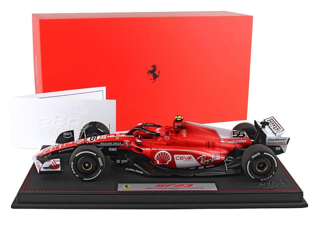 Ferrari SF-23 #55 Carlos Sainz Formula One F1 Las Vegas GP (2023) Limited Edition to 55 pieces Worldwide 1/18 Diecast Model Car by BBR