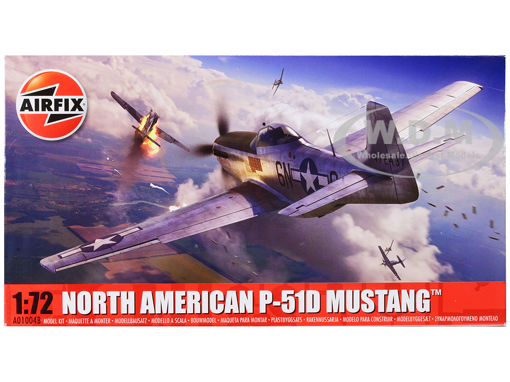 Level 1 Model Kit North American P-51D Mustang Fighter Aircraft 1/72 Plastic Model Kit by Airfix