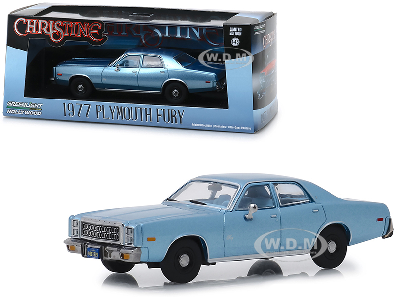 1977 Plymouth Fury Steel Blue (detective Rudolph Junkins) Christine (1983) Movie 1/43 Diecast Model Car By Greenlight