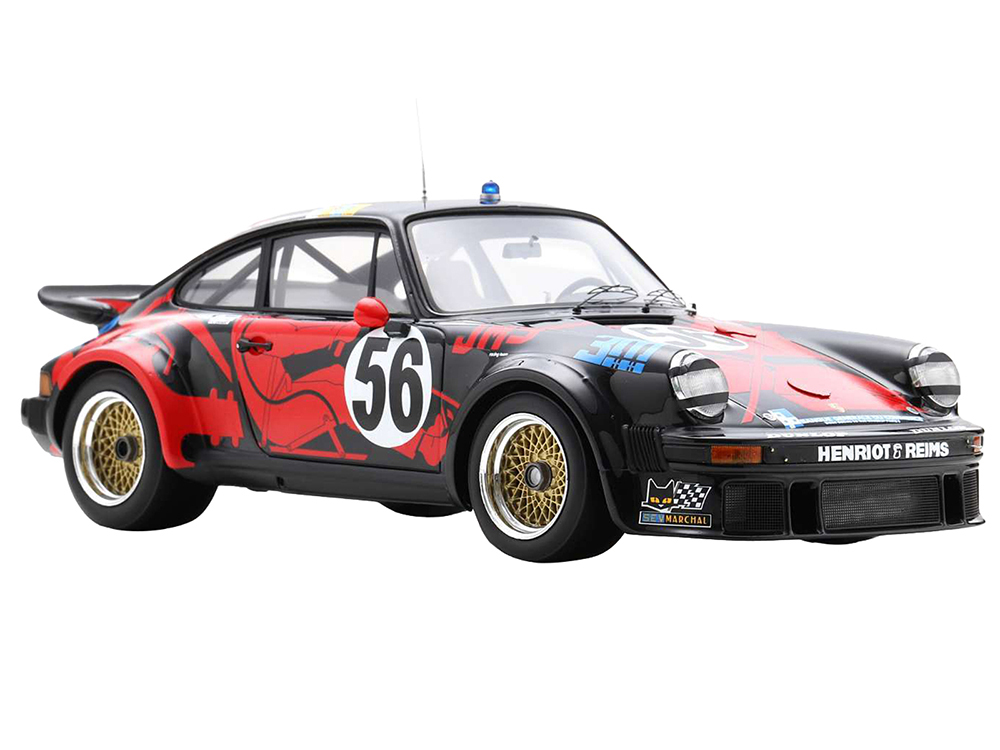 Porsche 934 #56 Jean-Louis Bousquet - Cyril Grandet - Philippe Dagoreau JMS Racing-ASA Cachia 24 Hours of Le Mans (1977) with Acrylic Display Case 1/18 Model Car by Spark