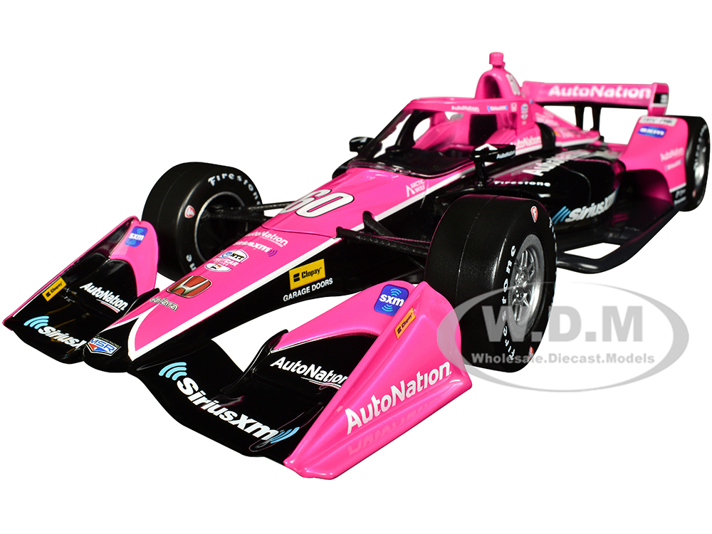 Dallara IndyCar #60 Simon Pagenaud AutoNation - SiriusXM Meyer Shank Racing (Road Course Configuration) NTT IndyCar Series (2023) 1/18 Diecast Model Car by Greenlight