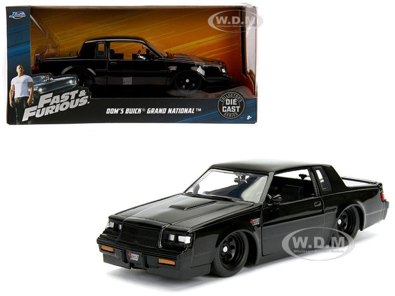 Doms Buick Grand National Black Fast & Furious Movie 1/24 Diecast Model Car by Jada
