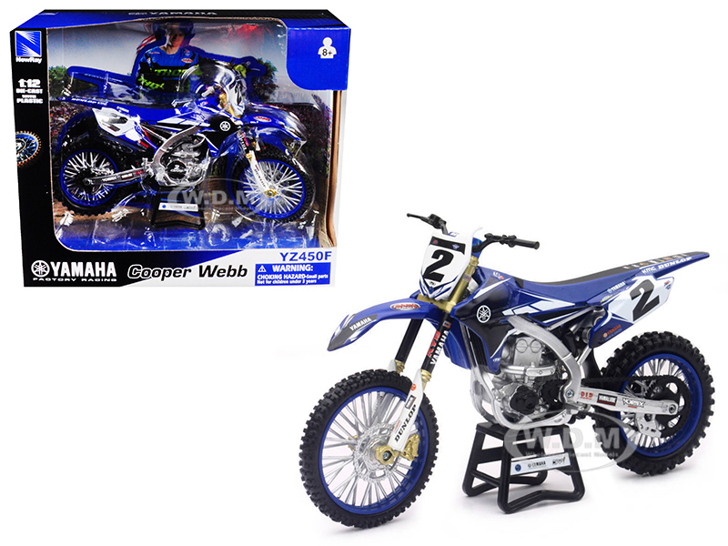 Yamaha Factory Racing Yz450f 2 Cooper Webb Motorcycle Model 1/12 By New Ray