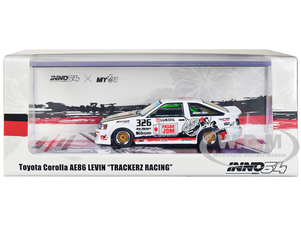 Toyota Corolla AE86 Levin RHD (Right Hand Drive) #326 Trackerz Racing 1/64 Diecast Model Car by Inno Models