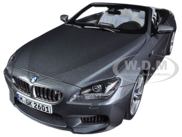 BMW M6 F12M Convertible Space Grey 1/18 Diecast Car Model by Paragon Models