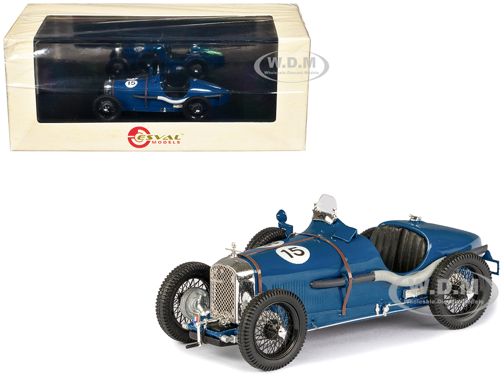 1928 Amilcar C6 Racer #15 Blue Limited Edition to 125 pieces Worldwide 1/43 Model Car by Esval Models