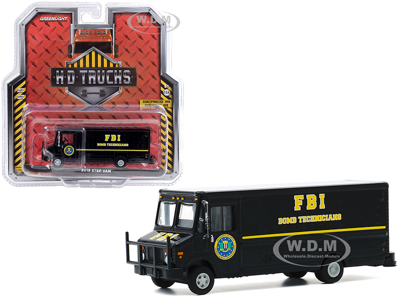 2019 FBI Step Van FBI Bomb Technicians Black H.D. Trucks Series 19 1/64 Diecast Model by Greenlight