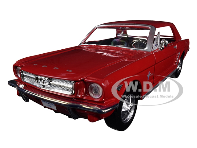 1964 1/2 Ford Mustang Red 1/24 Diecast Model Car by Motormax