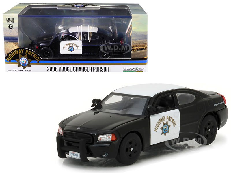 2008 Dodge Charger Police Interceptor Car California Highway Patrol (chp) 1/43 Diecast Model Car By Greenlight