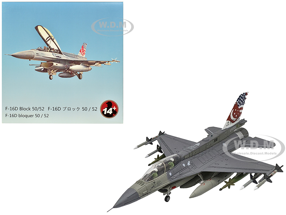 General Dynamics F-16D Fighting Falcon Fighter Aircraft 425th Fighter Squadron Best of Both Worlds Peace Carvin II 25th Anniversary Livery 56th Fighter Wing Luke AFB (2018) United States Air Force 1/72 Diecast Model Airplane