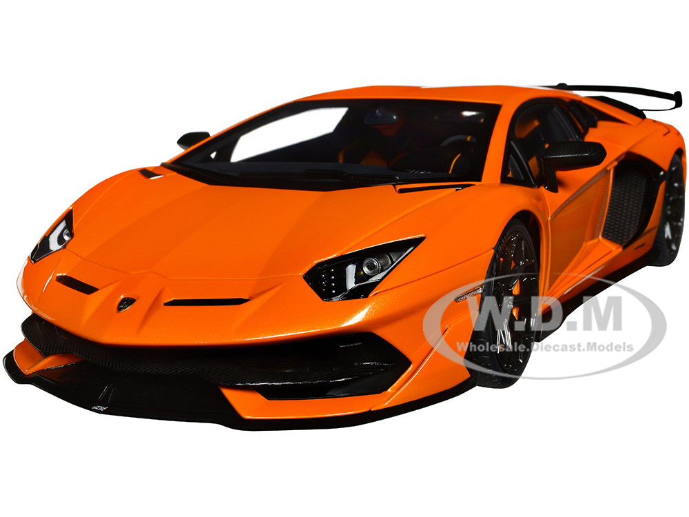 Lamborghini Aventador SVJ Arancio Atlas Pearl Orange 1/18 Model Car by Autoart