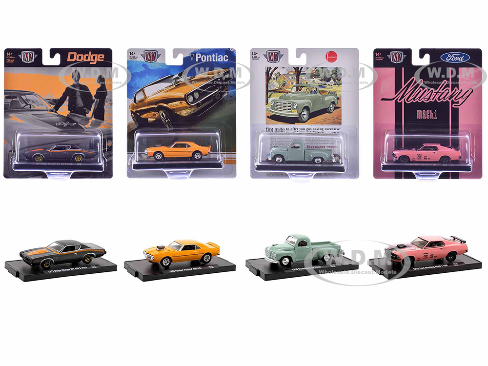 "Auto-Drivers" Set of 4 pieces in Blister Packs Release 118 Limited Edition to 9450 pieces Worldwide 1/64 Diecast Model Cars by M2 Machines